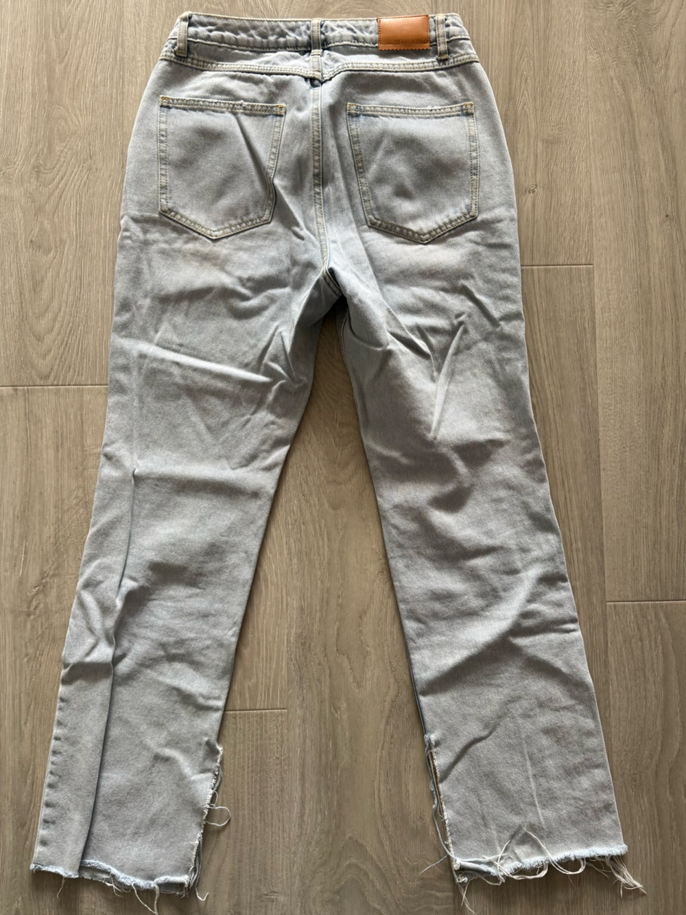 Avec Les Filles High Rise Slit Hem Wide Leg Jeans - Picture 6 of 7